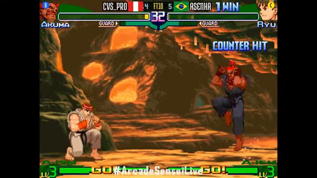 Street Fighter Alpha 3 (FT10) - CVS_PRO (PE) vs ASENHA (BR) смотреть онлайн
