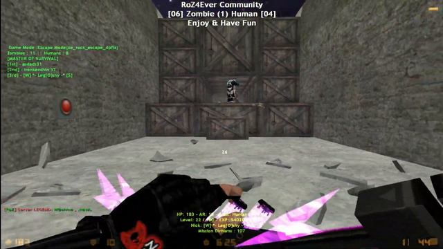Counter-Strike / Zombie Escape Server RoZ / GamePlay / Map : ze_rock_escape_dpfix смотреть онлайн