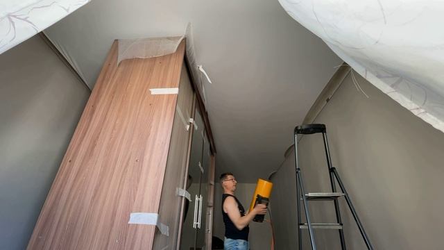 замена натяжного потолка. смотреть онлайн