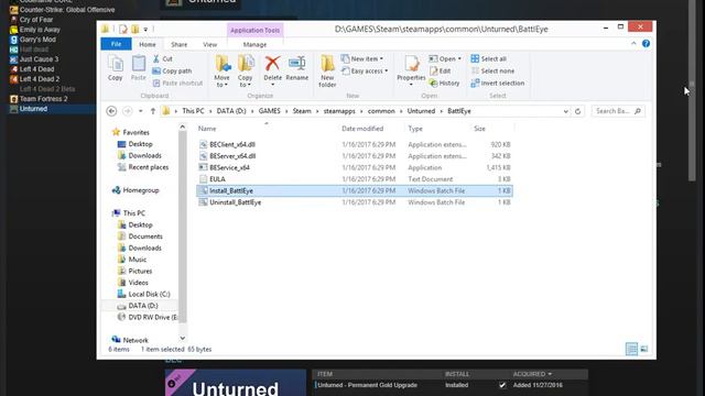 How to INSTALL AND UNINSTALL battleye on Unturned смотреть онлайн