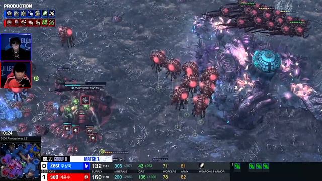[2022 GSL Season 2] Ro.20 | Группа B | Матч 1: Zest (P) vs. soO (Z) смотреть онлайн