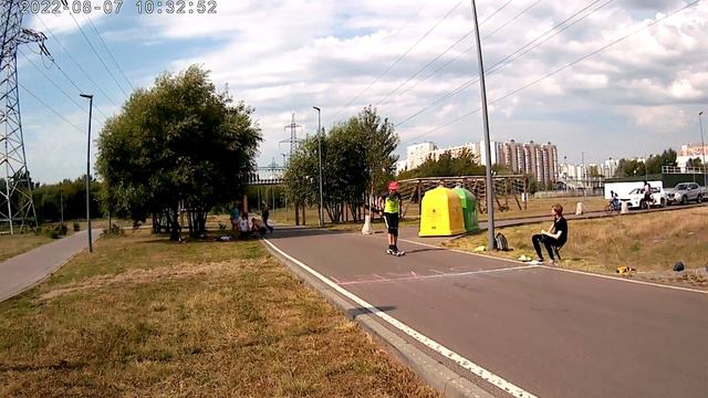 "Гонка патрулей", классика, Марьино, 07.08.2022 . Видео с камеры контроля финиша. смотреть онлайн