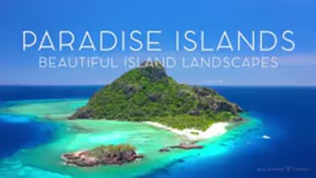 PARADISE ISLANDS IN 4K DRONE FOOTAGE (ULTRA HD) - Beautiful Island Landscapes Footage UHD
