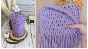 Мастер-класс в технике макраме сумка"Лаванда".Бесплатно #сумкамакраме,#урокимакраме