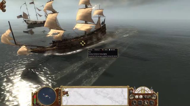 Empire: Total War - United States Navy Goliath First Rate engaging Pirates (1080p | Full Battle) смотреть онлайн
