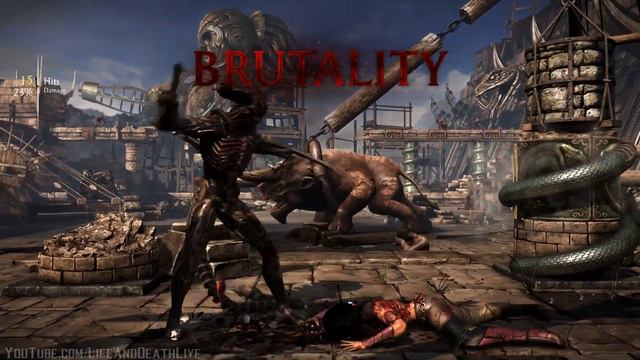 Mortal Kombat XL - Alien/Mileena Mesh Swap Intro, X Ray, Victory Pose, Fatalities смотреть онлайн