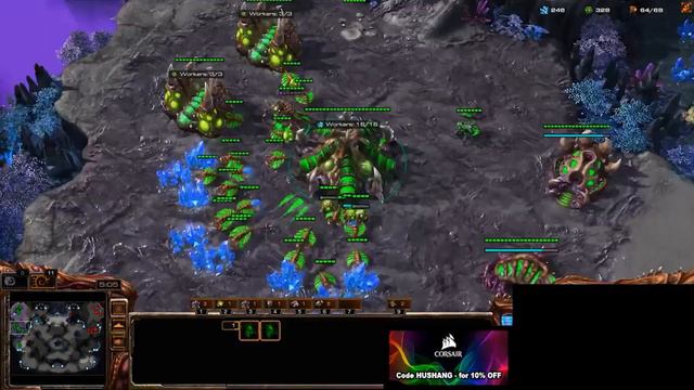 Starcraft 2 Zerg Speedrun to Grandmaster | Part 5 (2 Base Openings) смотреть онлайн