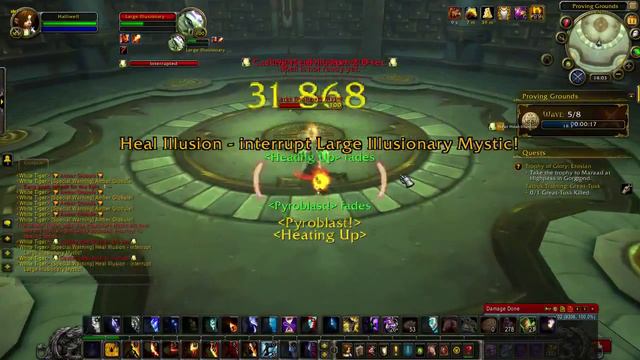 World of Warcraft - Draenor - Proving Grounds - Fire Mage смотреть онлайн
