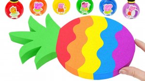 Мультики для малышей. Ананас. Кинетический песок поделки. АСМР. Успокаивающие звуки. Залипательно