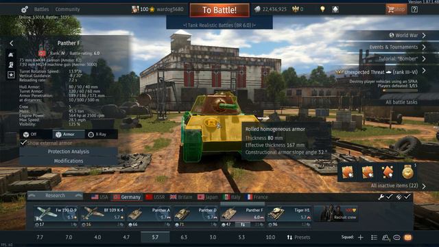 PANTHER F. MY OPINION?... WAR THUNDER GAMEPLAY. смотреть онлайн
