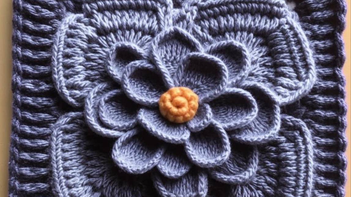 ЦВЕТЫ в квадратных мотивах от нейросети. ПОДБОРКА №16. ВЯЗАНИЕ. смотреть онлайн