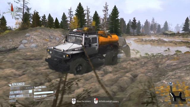 Spintires Mudrunner - Gaz siver 4x4 + Trailer - Driving Offroad смотреть онлайн