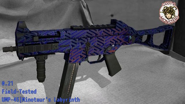 UMP-45 Minotaur's Labyrinth - Skin Wear Preview смотреть онлайн