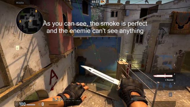 [CSGO] Mirage Mid smoke (No Jump required) смотреть онлайн
