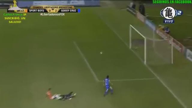 Gol de Juan Garro - Sport Boys Warnes 0 x 2 Godoy Cruz - Copa Libertadores смотреть онлайн