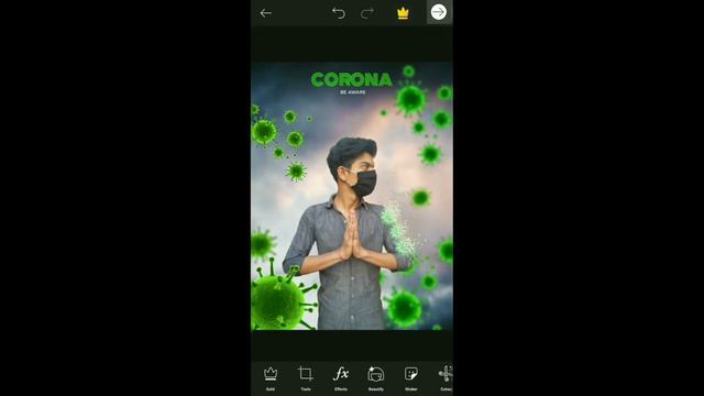 Picsart editing || coronavirus background and png... смотреть онлайн