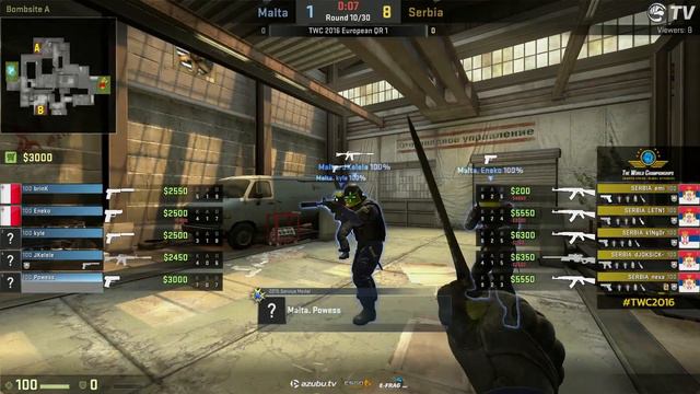 CS:GO - Malta vs. Serbia [Cache] - TWC 2016 смотреть онлайн