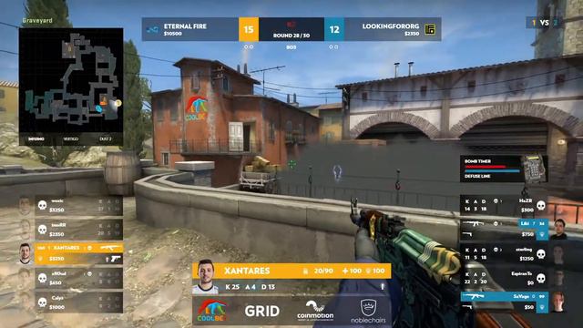 WOW Xantares win round 1vs3 and bomb plant top moments game | (CS:GO) смотреть онлайн
