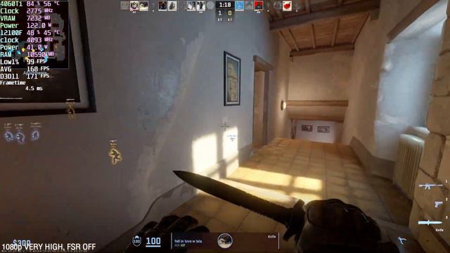 RTX 4060 Ti 8GB + INTEL i3 12100F - CS2 Counter-Strike 2 (VERY HIGH, FSR) 1080P NOVEMBER 2023 смотреть онлайн