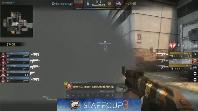 CS:GO - myXMG vs Cybersport.pl (cache) @ Virtus.pro StaffCup #3 смотреть онлайн