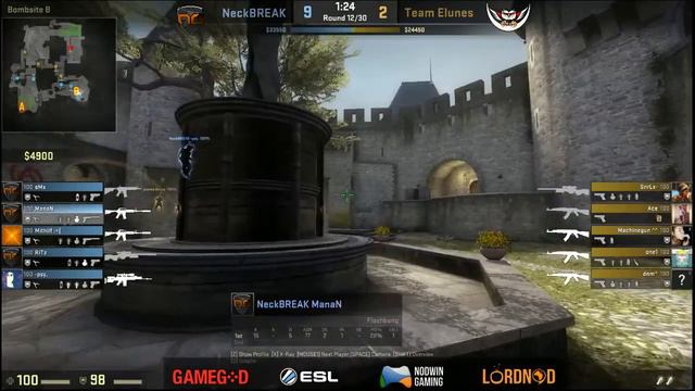 GameGod ESL CS:GO Challenge - NeckBreak vs Elunes - Finals Map 2 смотреть онлайн