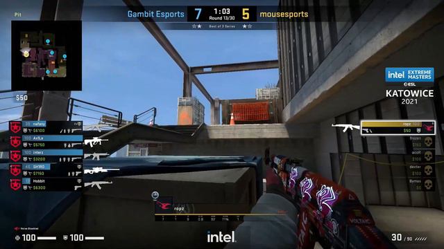 CS:GO - Gambit Esports vs. mousesports [Vertigo] Map 3 - IEM Katowice 2021 - Play-In смотреть онлайн