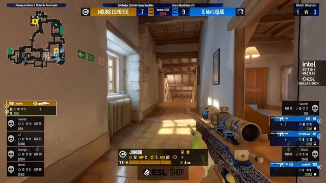 TEAM LIQUID VS NOUNS - HIGHLIGHTS - GRAND FINALS CLOSE QUALIFIERS NA - IEM Dallas 2024 | CS2 смотреть онлайн