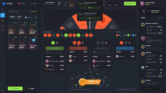ÇOK BASİT 5 CSGO BIÇAĞI KATLADIM ! İNSANE.GG PROMO CODE ! ınsane.gg смотреть онлайн