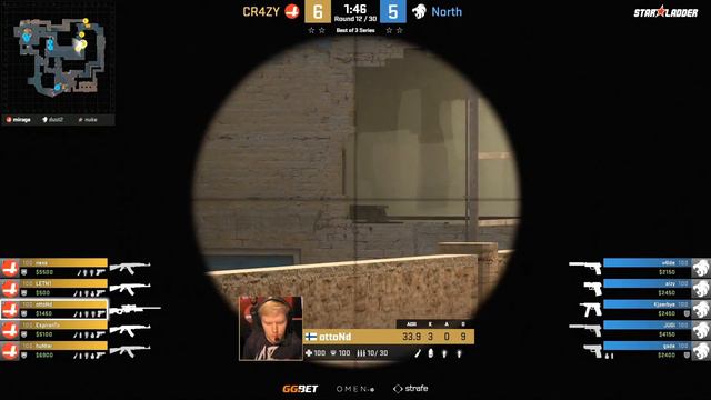 [RU] CR4ZY vs North | Map 1 – Mirage | Europe Minor – StarLadder Major 2019 смотреть онлайн