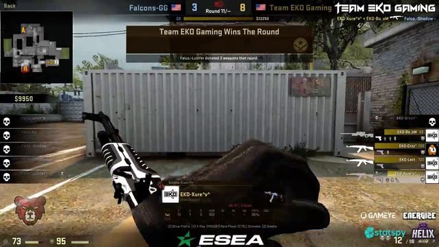ESEA S25 Open | Team EKO Gaming (7-1) vs Falcons-GG (6-3) | July 8th, 2017 | de_cache смотреть онлайн