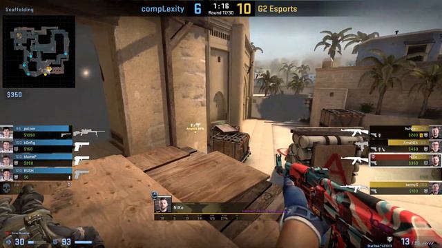 CS:GO POV Demo G2 NiKo (25/23) vs Complexity (de_mirage) смотреть онлайн