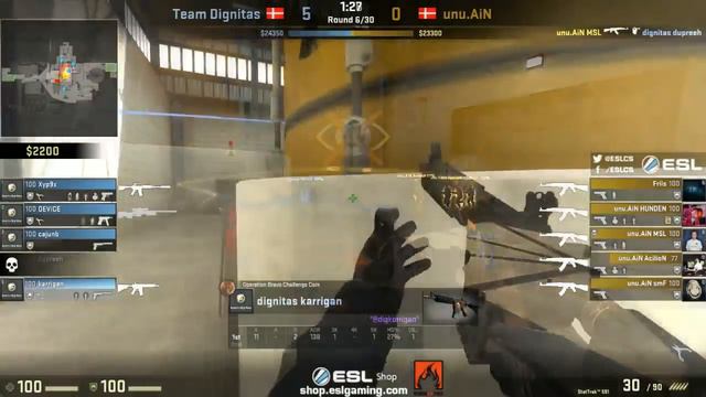 CS:GO - Dignitas vs. unu.AiN (Nuke) - ESL Pro League Winter 2014 - Group A Map 2 смотреть онлайн