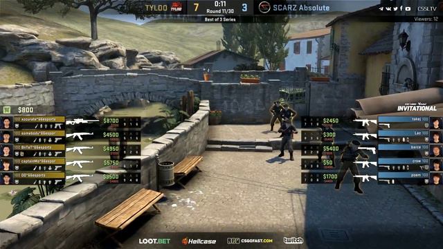 SZ Absolute vs TyLoo, map 1 inferno, StarLadder ImbaTV Invitational Chongqing смотреть онлайн