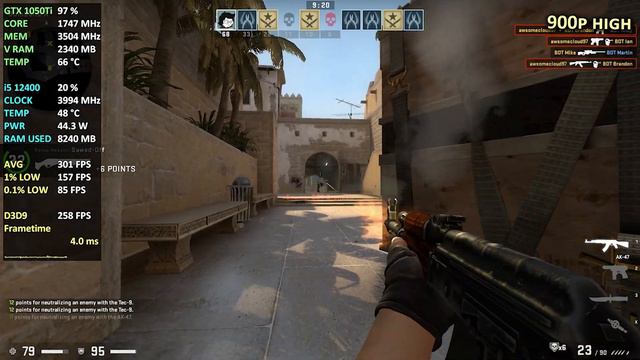 CS GO - GTX 1050Ti | i5 12400F | PC Gameplay Benchmark смотреть онлайн