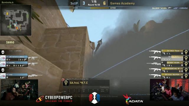 3sUP vs. Games Academy FINALS Game 2 at CS:GO:OC 5K Open смотреть онлайн