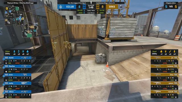 CS:GO - EC Brugge vs. YNG Sharks [Vertigo] Map 1 - ESL Pro League Conference Season 15 - LB Round 1 смотреть онлайн