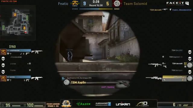 Fnatic vs TSM [Inferno] - Faceit League 2015 EU Stage 3 - CS:GO смотреть онлайн