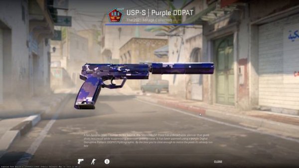 USP-S Purple DDPAT #CS2 Skin Inspect