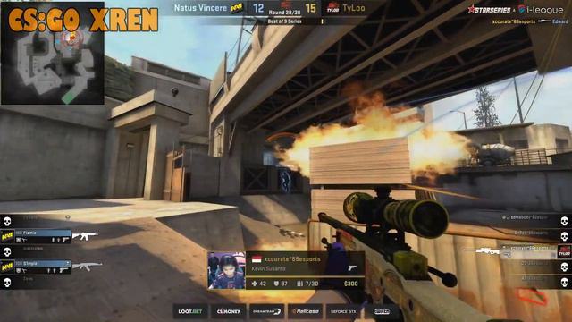 Tyloo xccurate amazing clutch vs NaVi [CS:GO StarLadder] смотреть онлайн