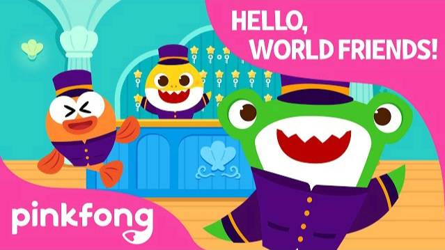 Say Hello and Goodbye | Around the World with Baby Shark | Pinkfong Songs for Children смотреть онлайн