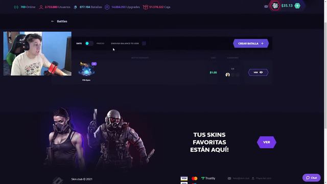 COMO DEPOSITAR TUS SKINS EN SKINCLUB, UPGRADES AL 1% смотреть онлайн