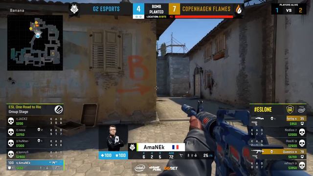 CS:GO - Copenhagen Flames vs. G2 Esports [Inferno] Map 1 - ESL One Road to Rio - Group B - EU смотреть онлайн