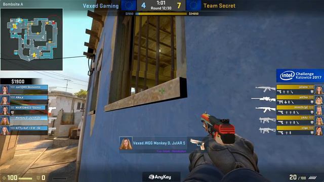 CS:GO - Vexed Gaming vs. Team Secret - Group A - INTEL Challenge Katowice 2017 смотреть онлайн