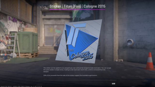 CS2 Updated TITAN Cologne Foil Sticker смотреть онлайн