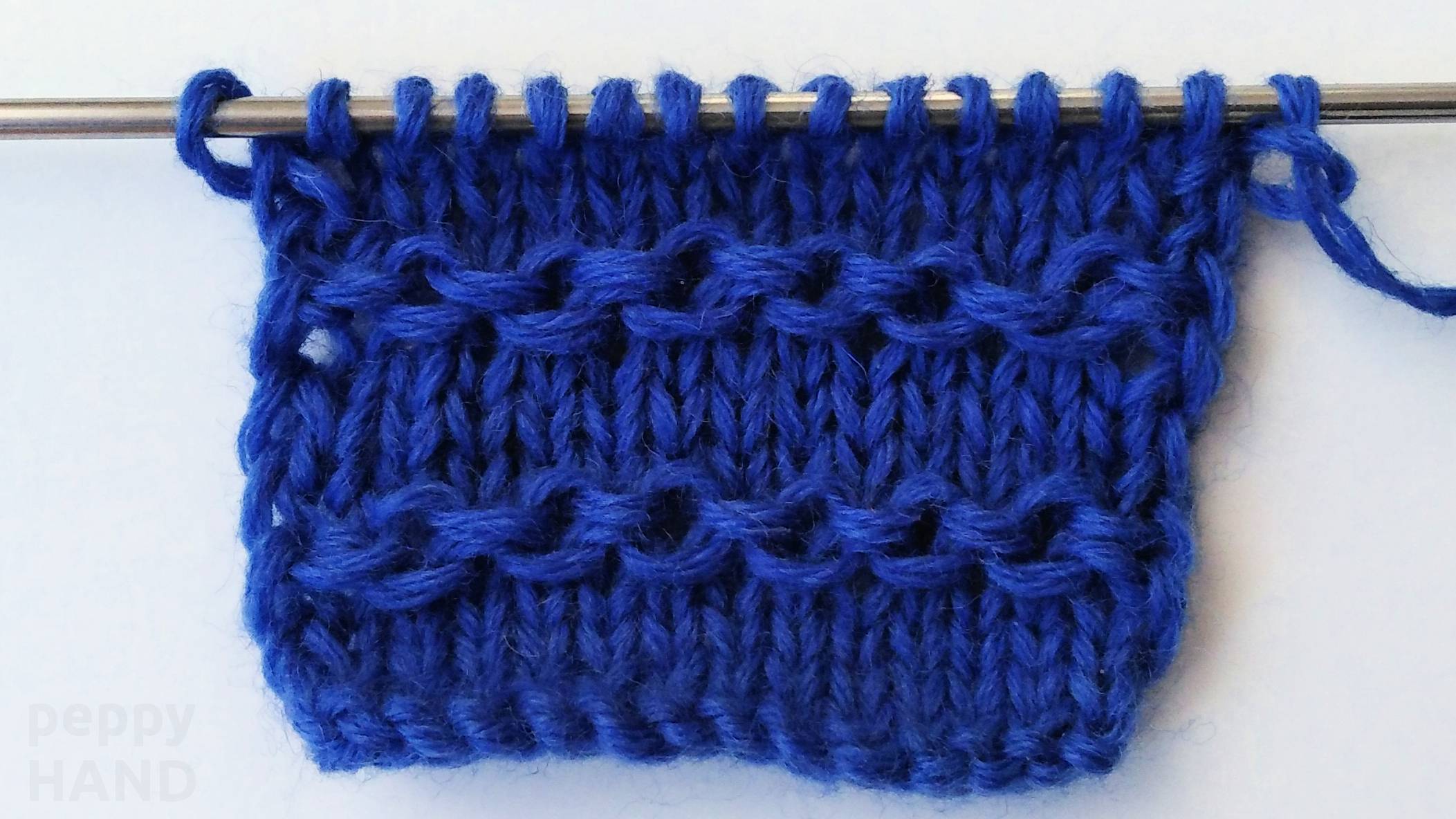 Узор спицами "Цепочка" смотреть онлайн