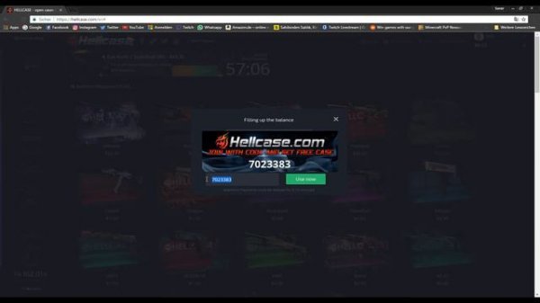 HELLCASE Promo CODE | Code: 7023383 | (WORKS) (2019) (CSGO)