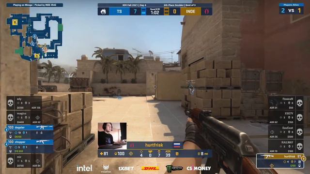 TEAM SPIRIT VS INDE IRAE - MIRAGE (MAPA 2)(MD3)(PTBR GAULESTV) - IEM FALL 2021 CIS - ULTIMO RMR смотреть онлайн