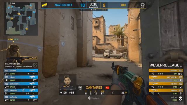 CS:GO - BIG vs. Natus Vincere [Dust2] Map 1 - Group B - ESL Pro League Season 9 Europe смотреть онлайн
