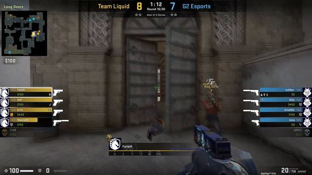 CSGO POV LIQUID FALLEN (23/16) VS G2 DUST 2 ESL Pro League Season 13 03.04.21! смотреть онлайн