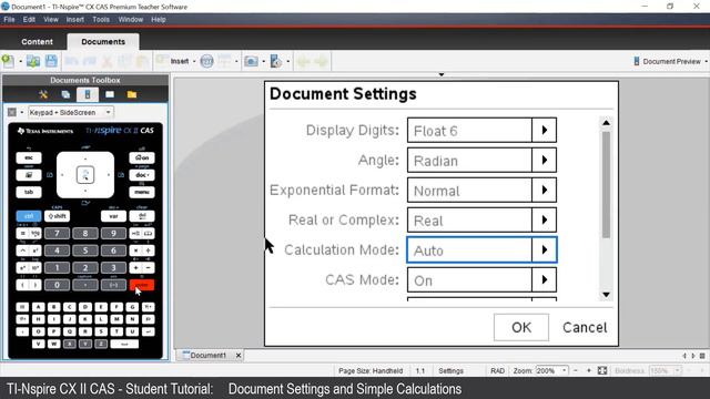 Settings and Calculations | TI-Nspire CX II CAS | Getting Started Series - Calculator Application смотреть онлайн